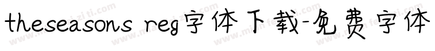 theseasons reg字体下载字体转换